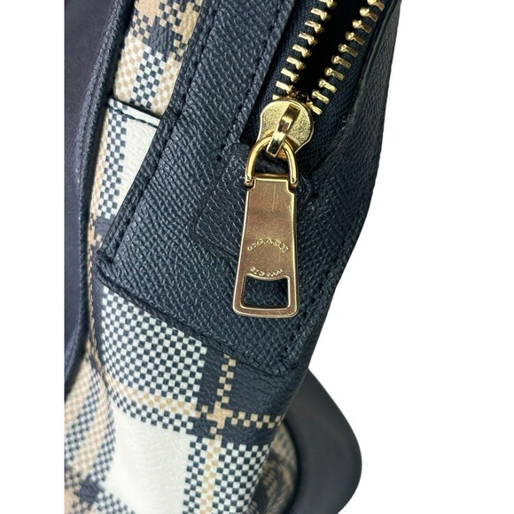 Coach C8588 Kenley Backpack with Garden Plaid Print in Gold/Midnight Multi main image 8